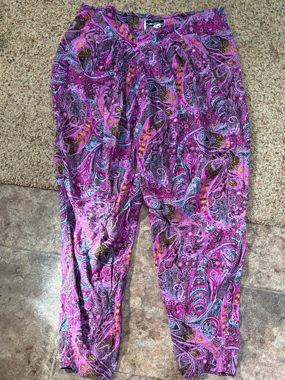 Shein x Bean Pink Paisley Print Top